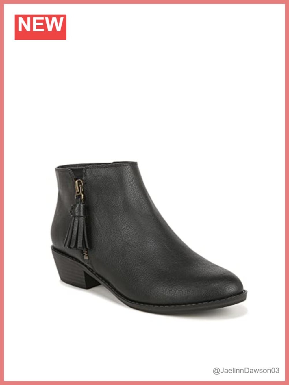 Womens Western Ankle Bootie Tassel Side Zip Arch Cushion